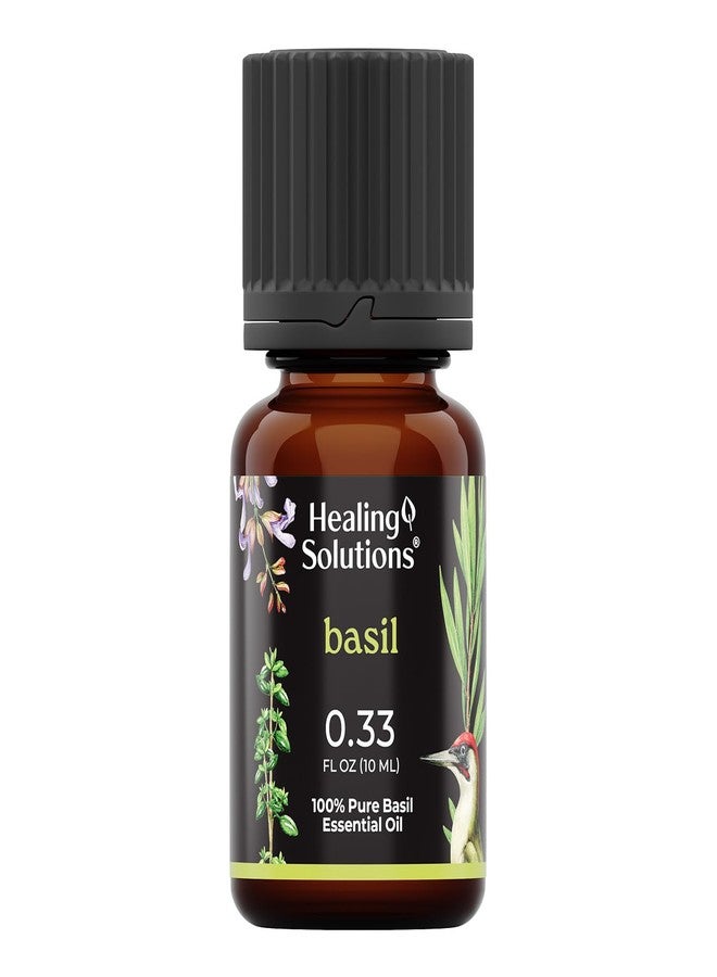 Healing Solutions Basil Essential Oil - 0.33 Fluid Ounces - Image 1